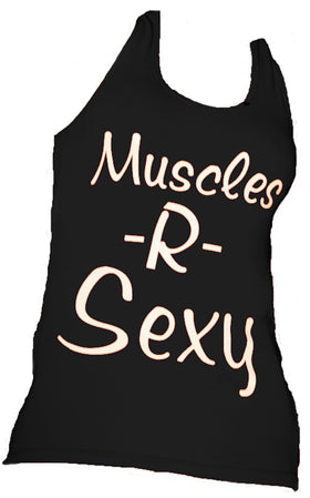 GenXLabs Muscle-R-Sexy Women Cotton T-Back Tank|Women's Clothing|Mass For Life|