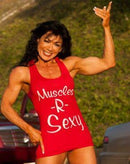GenXLabs Muscle-R-Sexy Women Cotton T-Back Tank|Women's Clothing|Mass For Life|