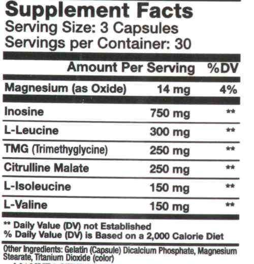 GenXLabs Pre-Power Pre-Workout Caps|Citrulline|Mass For Life|