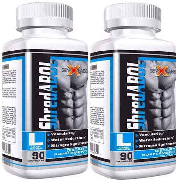 GenXLabs ShredABOL with Glutamine Double Pak|Diuretics|Mass For Life|