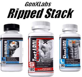 GenXLabs Ripped Stack V-Ripped, ShredABOL,Test ABOL|Muscle Growth|Mass For Life|
