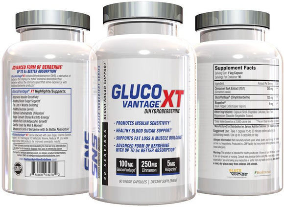 SNS Serious Nutrition Solutions GlucoVantage XT|Sugar Control|Mass For Life|