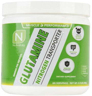 NutraKey Glutamine 60 servings|Glutamine|Mass For Life|