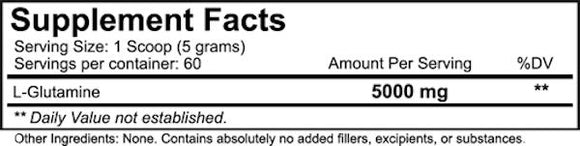 NutraKey Glutamine 60 servings|Glutamine|Mass For Life|