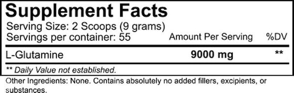 NutraKey Glutamine 500 gms|Glutamine|Mass For Life|