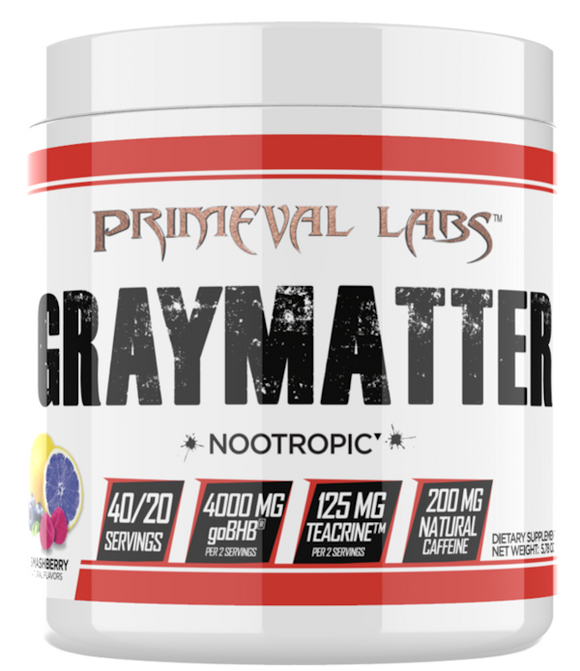 Primeval Labs Gray Matter|Pre Workout|Mass For Life|