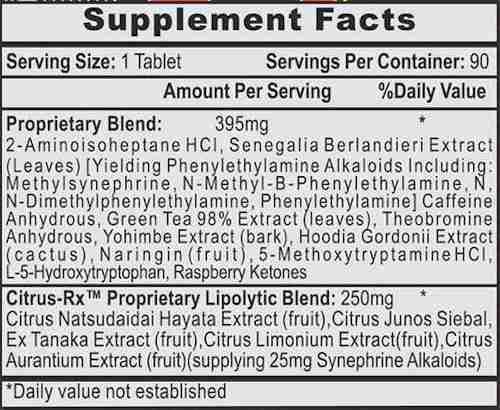 Hi-Tech Pharmaceuticals Lipodrene Xtreme 90 Tablets|Appetite Control|Mass For Life|