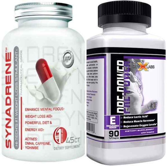 Hi-Tech Pharmaceuticals Synadrene w/ FREE Pre Power|Fat Burner|Mass For Life|