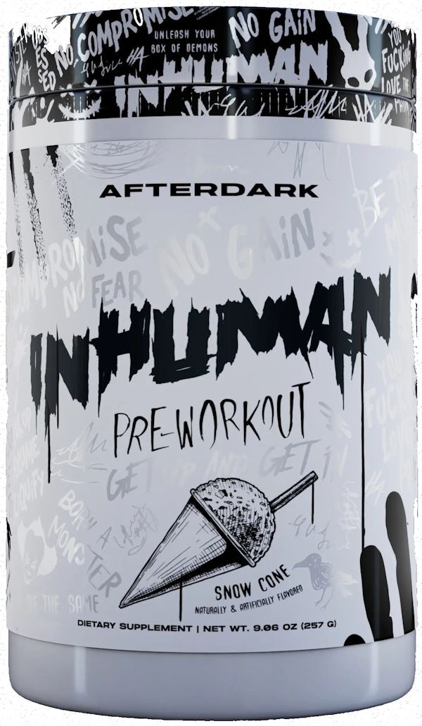 AfterDark Supps Inhuman pre-workout snow cone