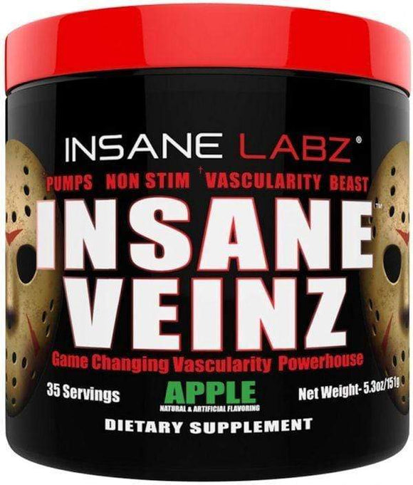 Insane Labz Insane Veinz Pre Workout Non-Stim|Muscle Pumps|Mass For Life|