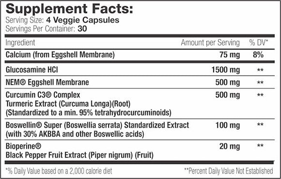 SNS Serious Nutrition Solutions Joint Support XT 120 Caps|Glucosamine|Mass For Life|
