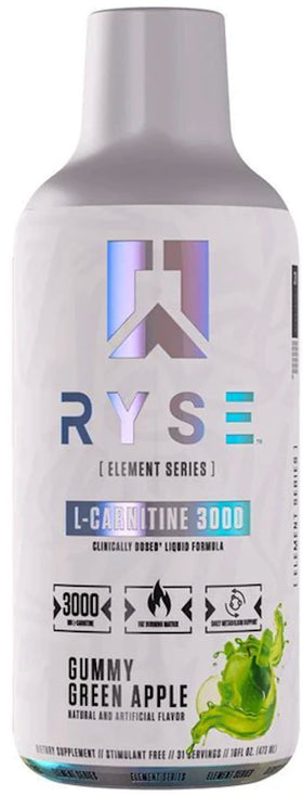 Ryse Supplements Liquid L-Carnitine 3000 31 servings|Fat Burner|Mass For Life|