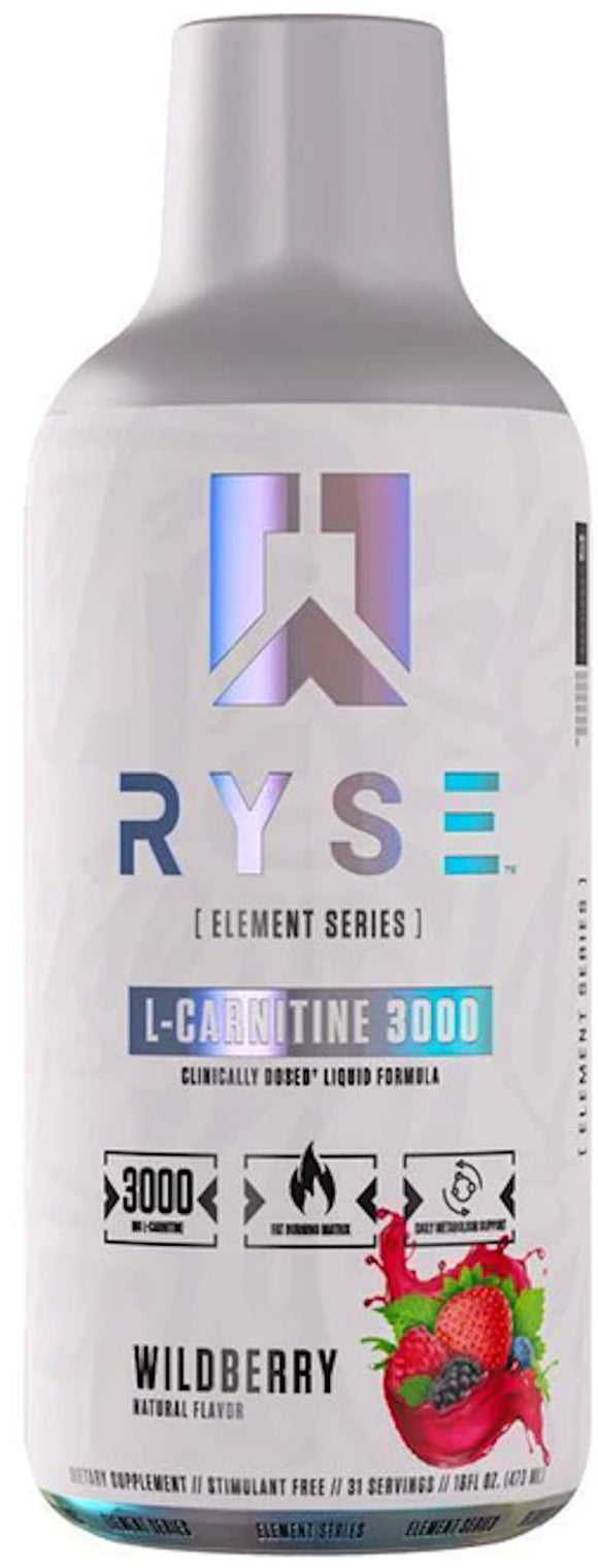 Ryse Supplements Liquid L-Carnitine 3000 31 servings|Fat Burner|Mass For Life|