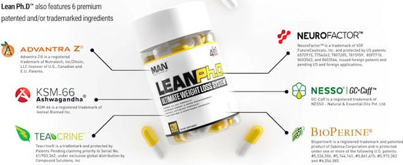 Man Sports Lean Ph.D 120 capsules|Carnitine|Mass For Life|