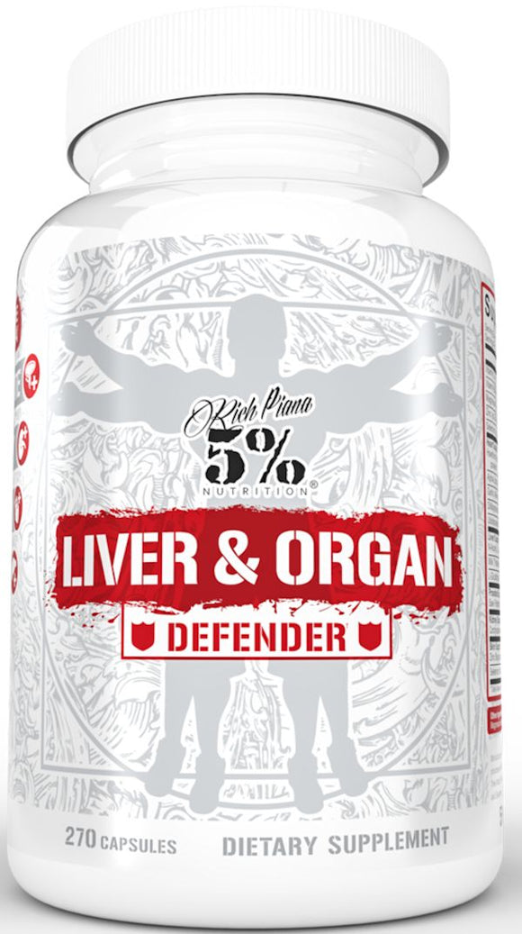 5% Nutrition Liver & Organ Defender 270 caps|Milk Thistle|Mass For Life|