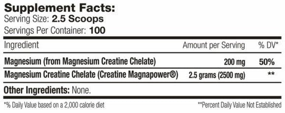 SNS Serious Nutrition Solutions Magnesium Creatine Chelate 100 Servings|Creatine|Mass For Life|