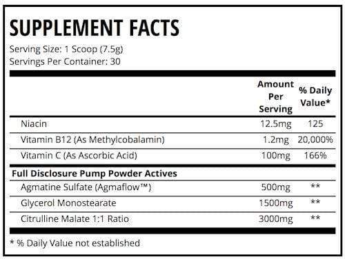 Man Sports Pump Powder Pre-Workout|Agmatine|Mass For Life|