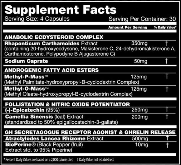 Performax Labs MassMax Natural Anabolic Complex 120 Capsules|Muscle Pumps|Mass For Life|