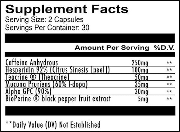 RedCon1 Mental Trigger 60 ct|Pre-Workout|Mass For Life|