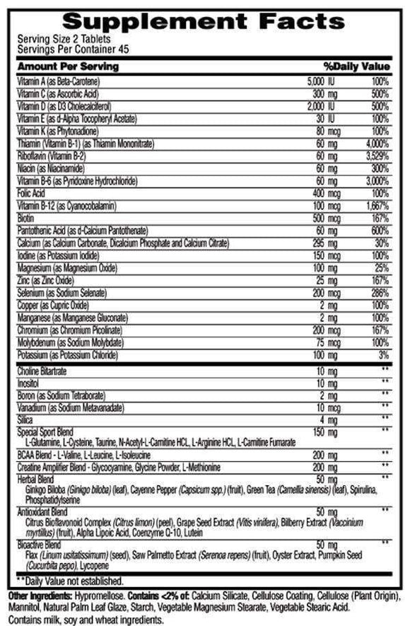 Met-Rx Active Man Daily Multivitamin 90 tabs|Multi Vitamin|Mass For Life|