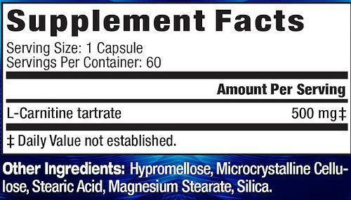 MHP L-Carnitine 60 caps|Carnitine|Mass For Life|