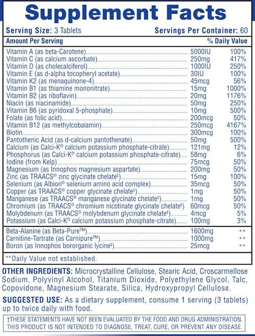 Hi-Tech Pharmaceuticals MuscleVite MultiVitamin 180 Tabs|Multi Vitamin|Mass For Life|