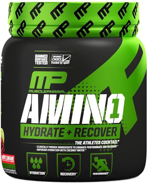 MusclePharm BCAA Cherry Limeade MusclePharm Amino 1  Hydrate + Recover