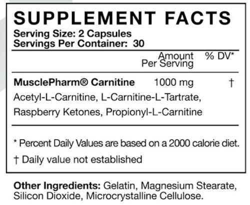 MusclePharm Carnitine 60 caps|Carnitine|Mass For Life|
