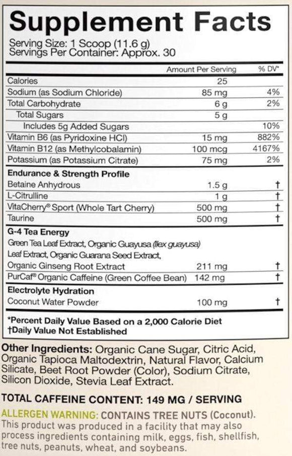 MusclePharm Pre-Workout Natural 30 servings|Pre-Workout|Mass For Life|