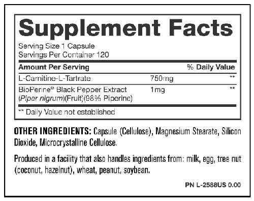 Mutant Carnitine 120 Capsules|Carnitine|Mass For Life|