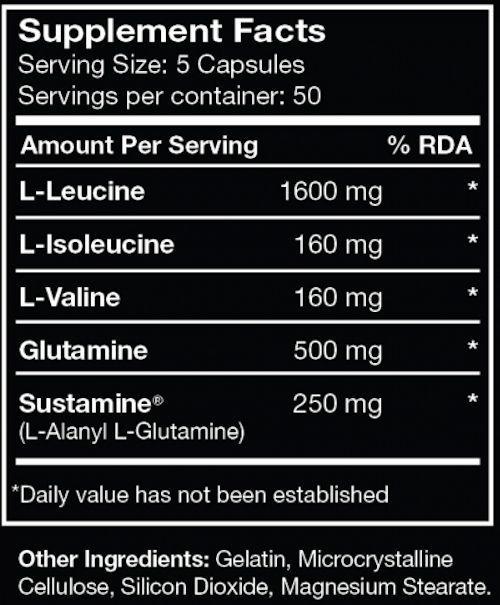 Myogenix BCAA+ G 250 Caps|Mass For Life