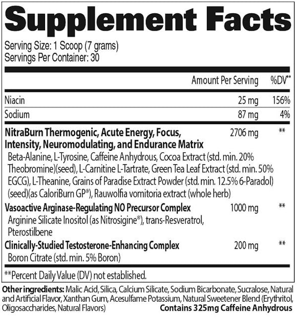 GAT Sport Nitraflex Burn 30 serving|Pre-Workout|Mass For Life|