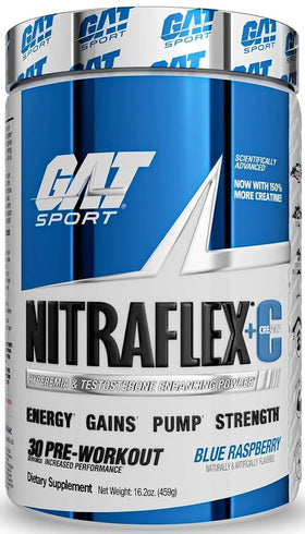 GAT Sport Nitraflex+Creatine|Pre Workout|Mass For Life|