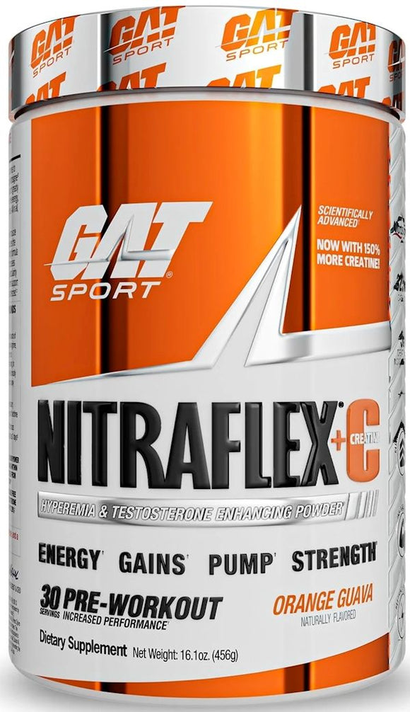 GAT Sport Nitraflex+Creatine|Pre Workout|Mass For Life|