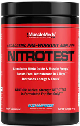 MuscleMeds Nitrotest Pre Workout 30 servings|Pre-Workout|Mass For Life|