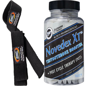 Hi-Tech Pharmaceuticals Novedex-XT FREE Lifting Straps|Test Booster|Mass For Life|