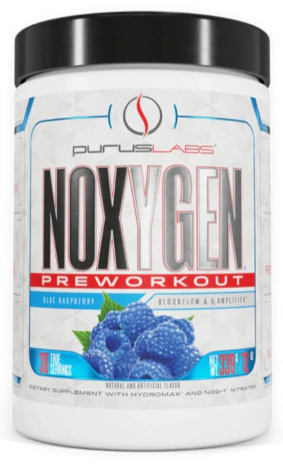 Purus Labs NOXYGEN Pre-Workout big pumps blue rasp