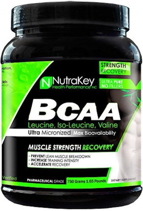 NutraKey BCAA Powder 750 gms|BCAA|Mass For Life|