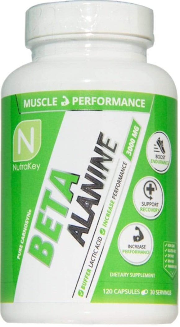 Nutrakey Beta-Alanine 120 Capsules|Beta Alanine|Mass For Life|