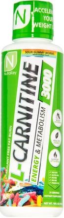 Nutrakey Liquid L-Carnitine 3000 31 servings|Carnitine|Mass For Life|