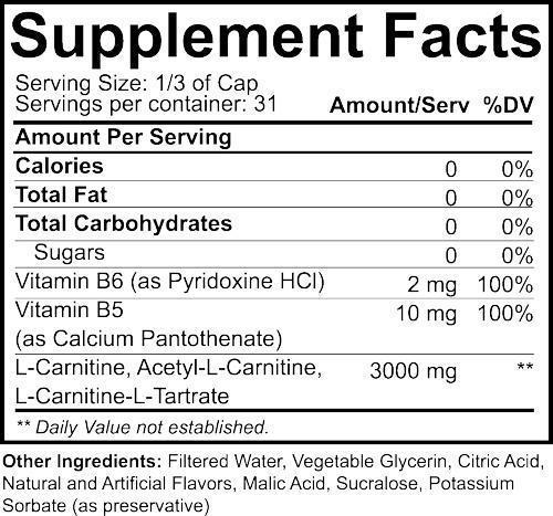Nutrakey Liquid L-Carnitine 3000 31 servings|Carnitine|Mass For Life|