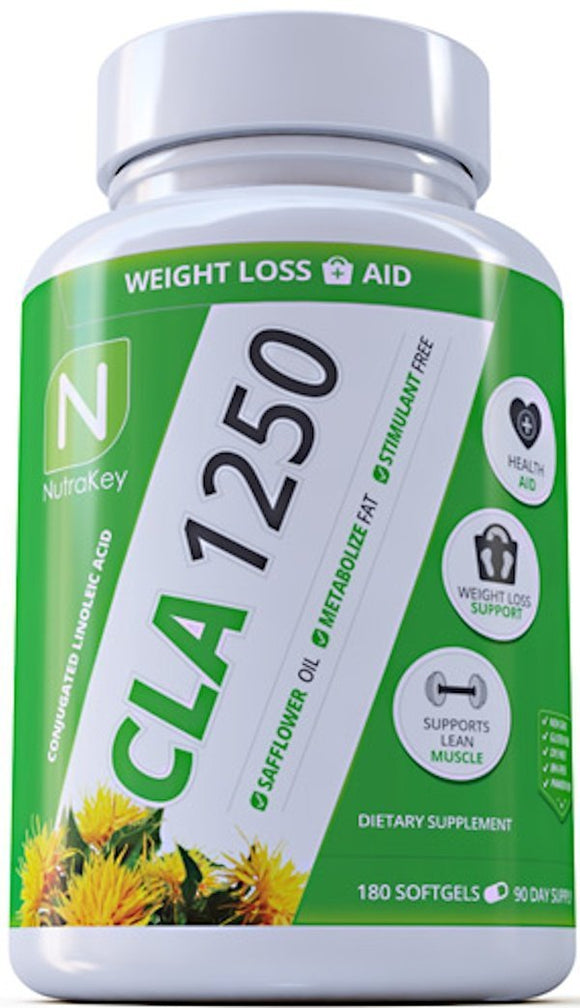 Nutrakey CLA 1250 180 Softgel|CLA|Mass For Life|