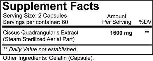 Nutrakey Cissus Quadrangularis 120 Caps|Joint Support|Mass For Life|