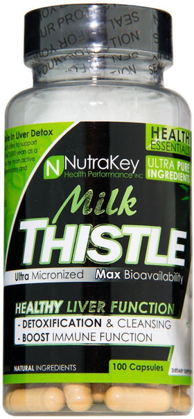 Nutrakey Milk Thistle 100 Capsules|Liver Support|Mass For Life|