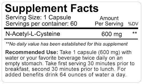 Nutrakey NAC 60 caps|Liver Support|Mass For Life|