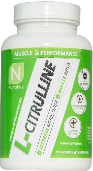 Nutrakey Citrulline Malate 90 Caps|Muscle Pumps|Mass For Life|