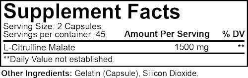 Nutrakey Citrulline Malate 90 Caps|Muscle Pumps|Mass For Life|