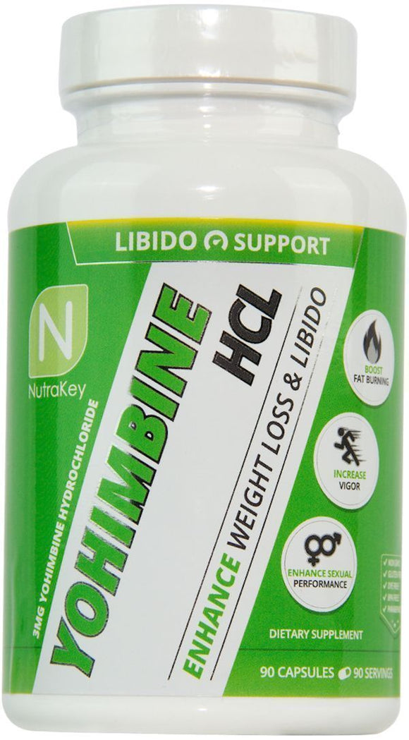 NutraKey Yohimbine HCL|Test Booster|Mass For Life|