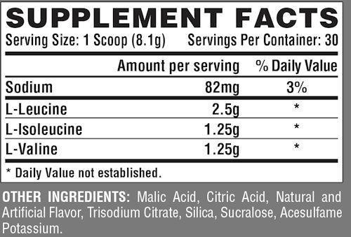 Nutrex Research BCAA mango Nutrex Amino Drive 30 servings fact