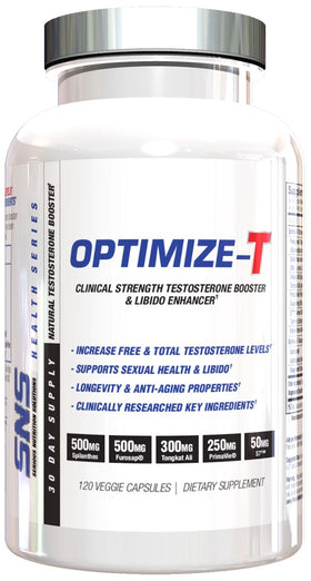 SNS Serious Nutrition Solutions Optimize-T Test Booster 120 V-Caps|Test Booster|Mass For Life|